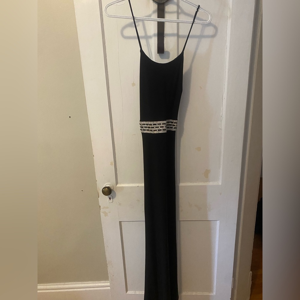 Long black holiday dress